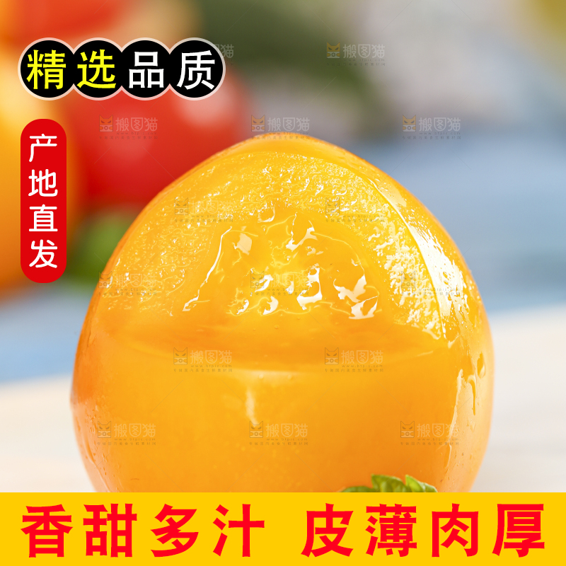 白底上摆放着小番茄