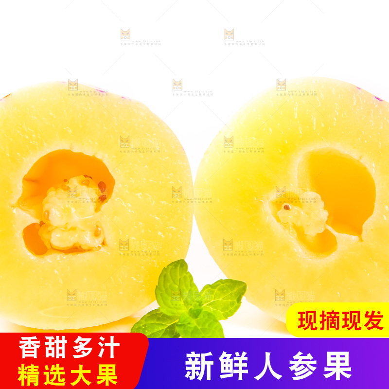 白底上摆放着香瓜茄