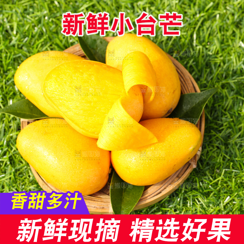 篮子里装着小台农芒