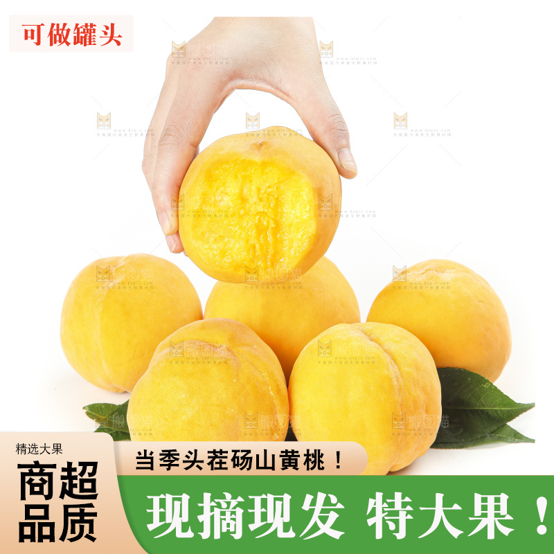 白底上的黄肉桃
