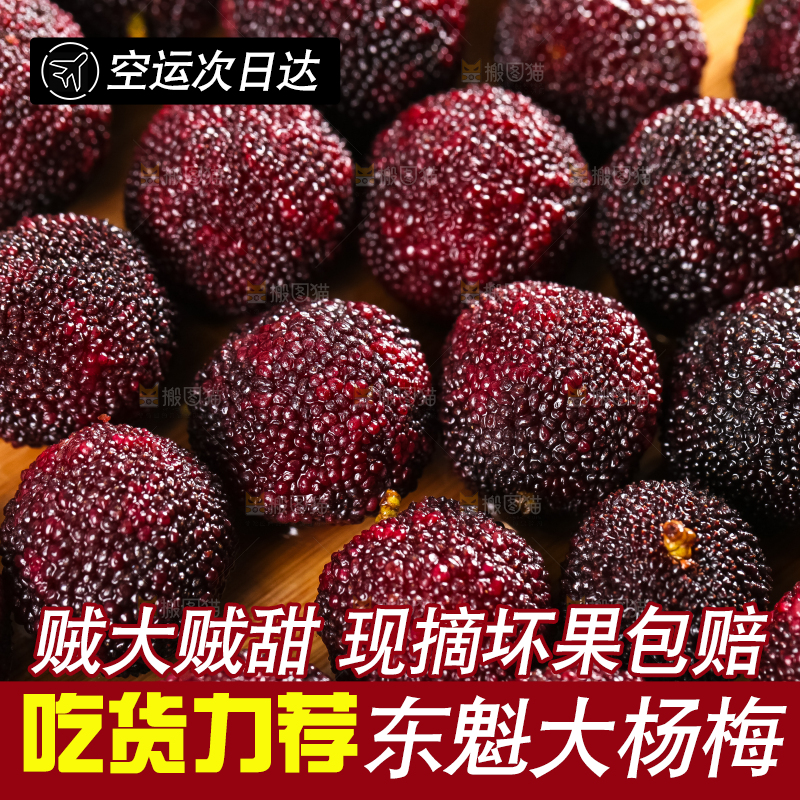 木底上放着杨梅