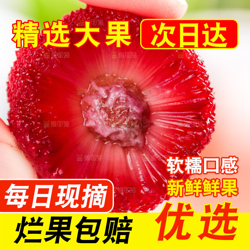 手里拿着杨梅