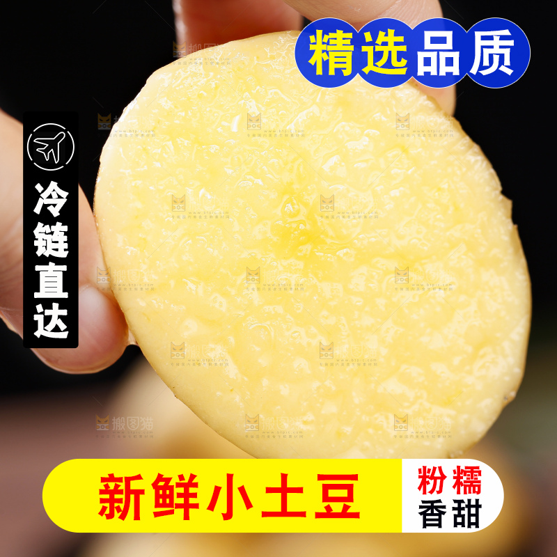 手里拿着迷你小土豆