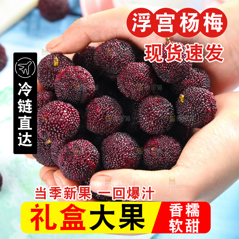 手里拿着杨梅