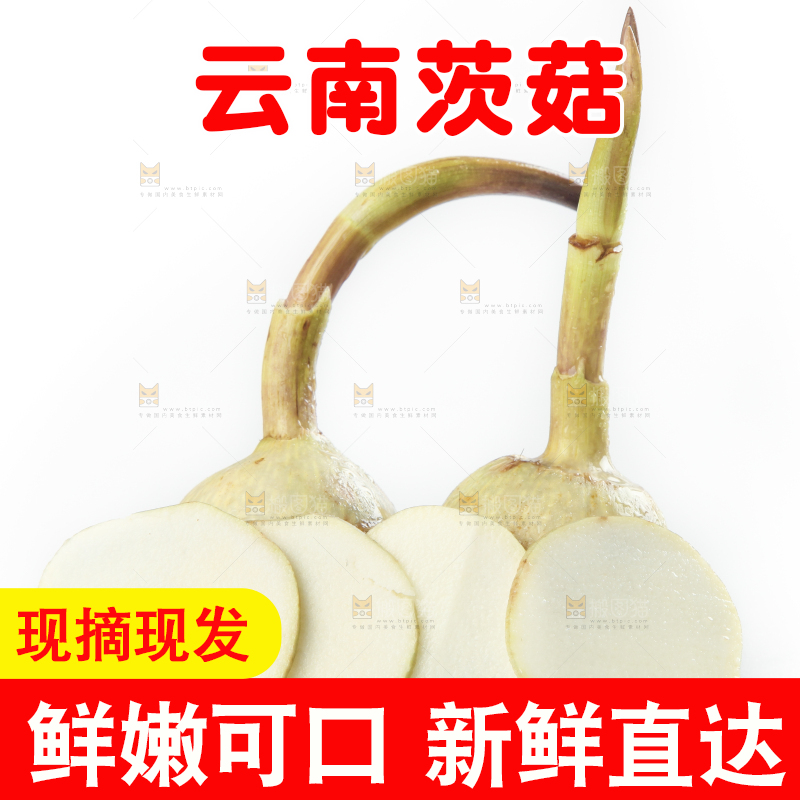 白底上放着茨菇