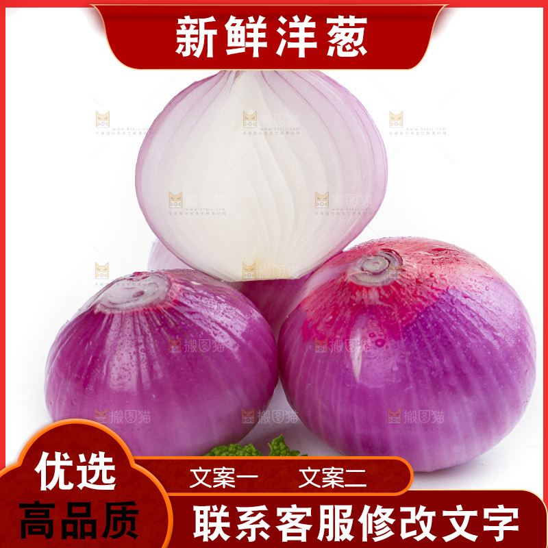 白底上的新鲜洋葱