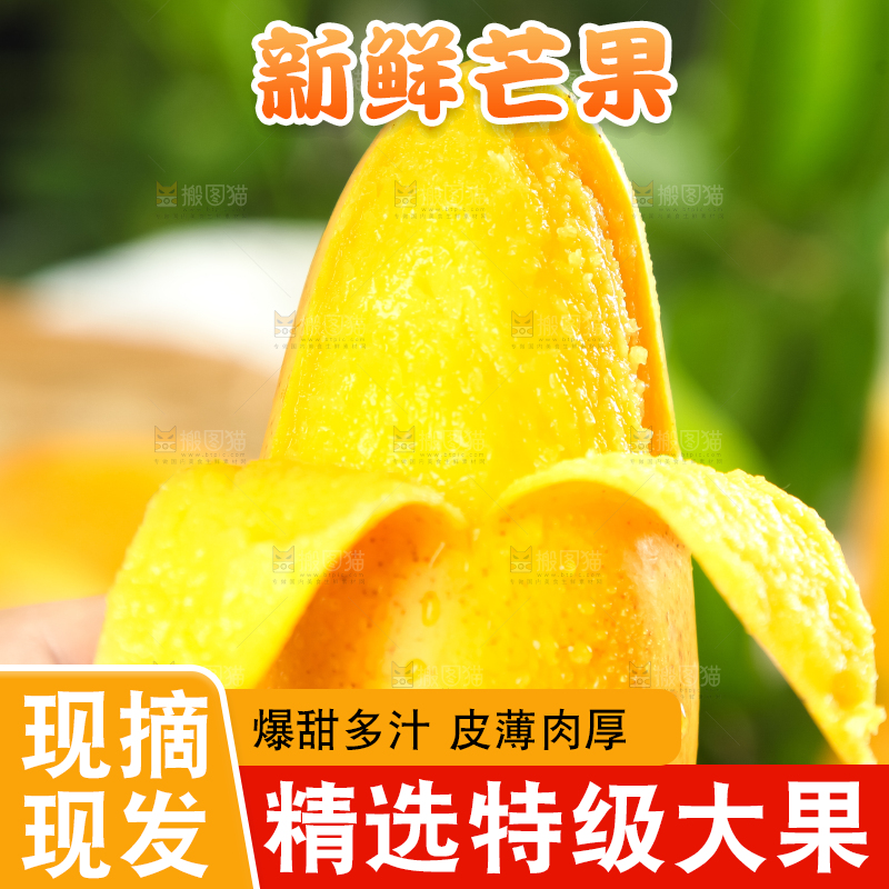 手里拿着芒果