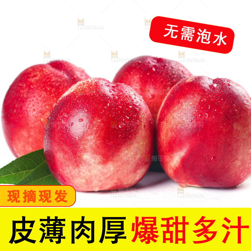 白底上放着澳洲油桃