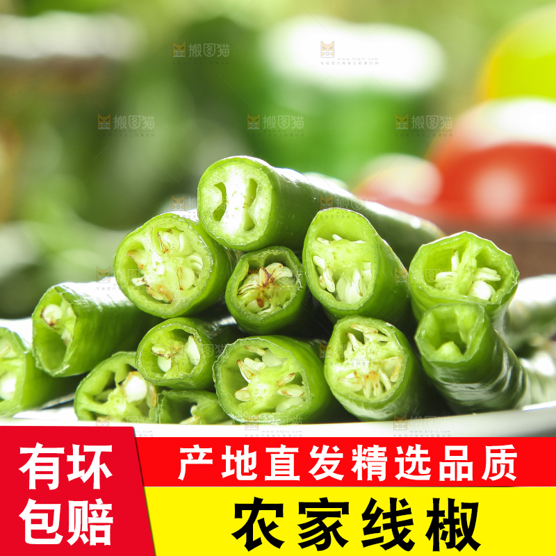 盘子里装着二荆条辣椒