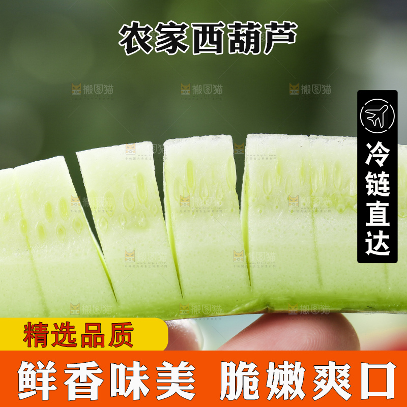手里拿着茭瓜