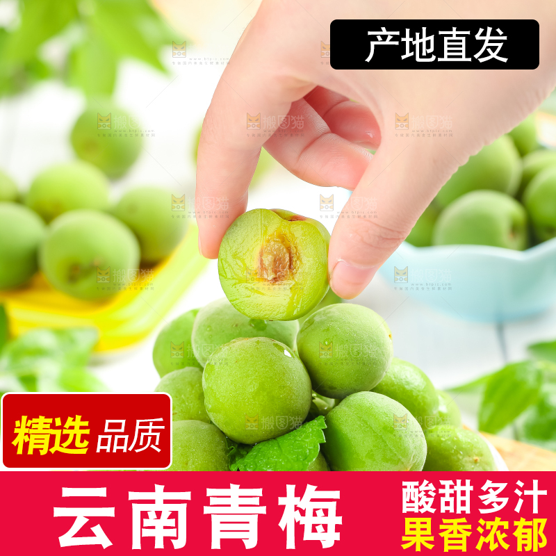 盘里装着青梅果