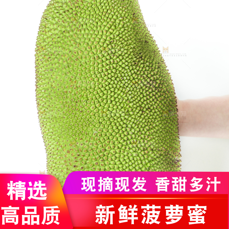 白底上放着菠萝蜜