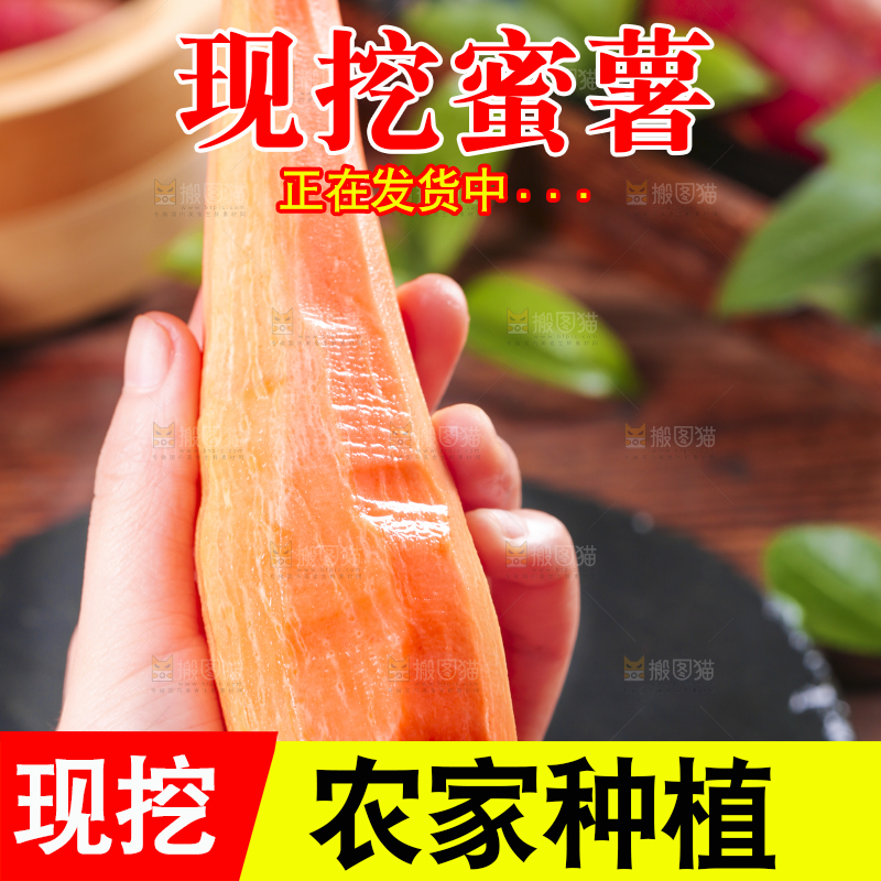 手里拿着红薯
