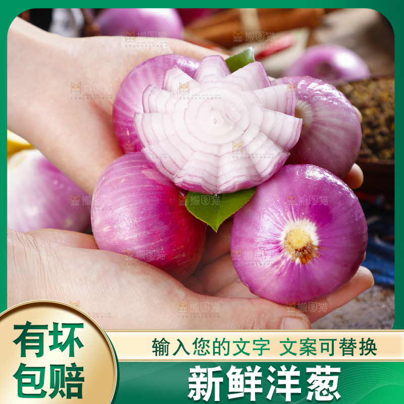 手里拿着新鲜洋葱