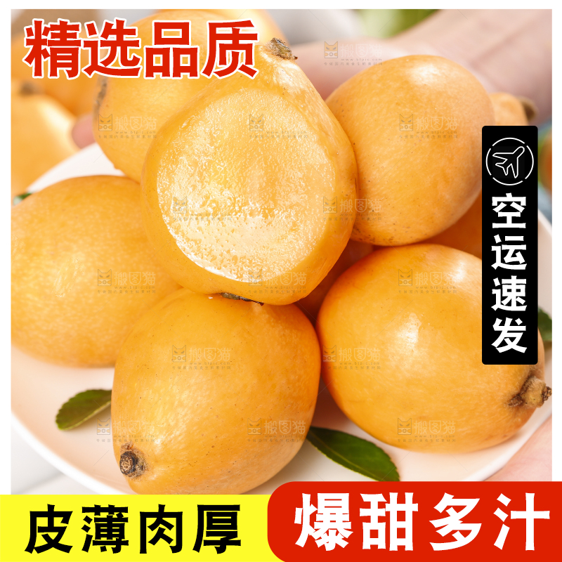 手里拿着枇杷果