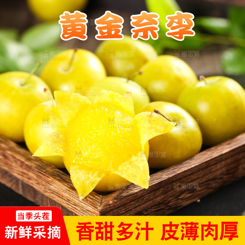 石板上的黄金李子