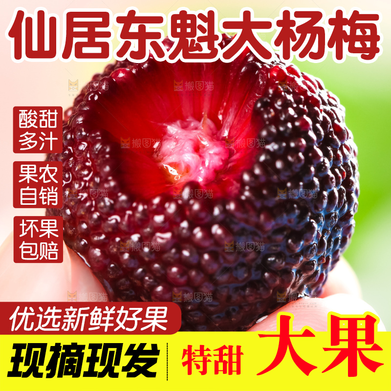 手里拿着荸荠杨梅