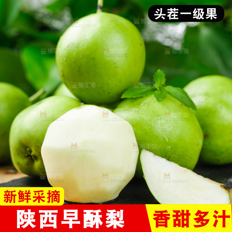 陕西早酥梨放在木底上