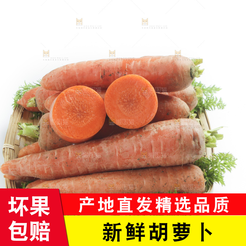 白底上的胡萝卜