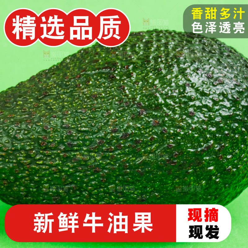 新鲜油梨放在浅底上