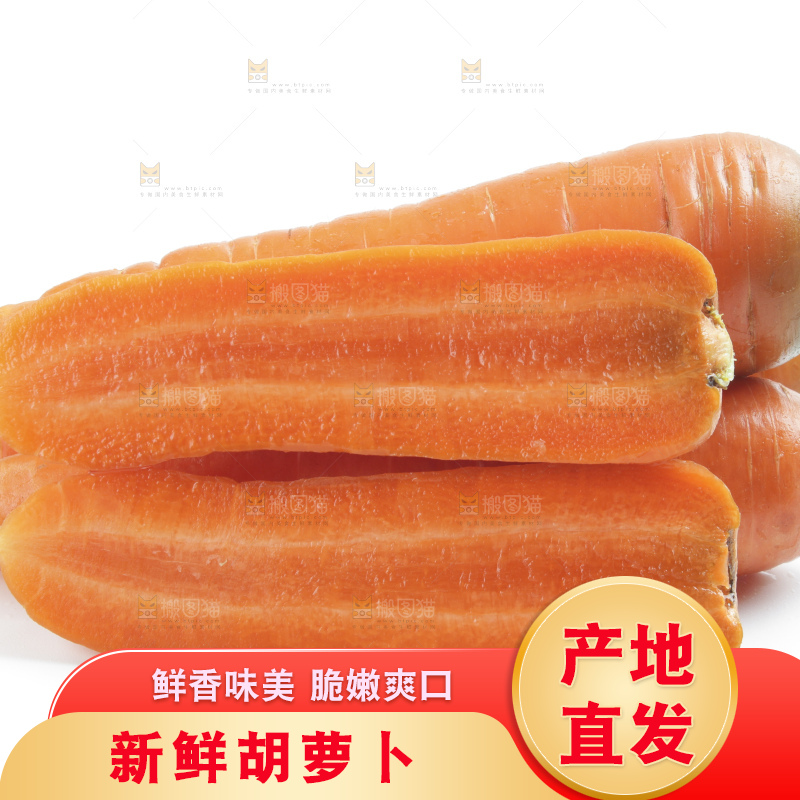 白底上的胡萝卜