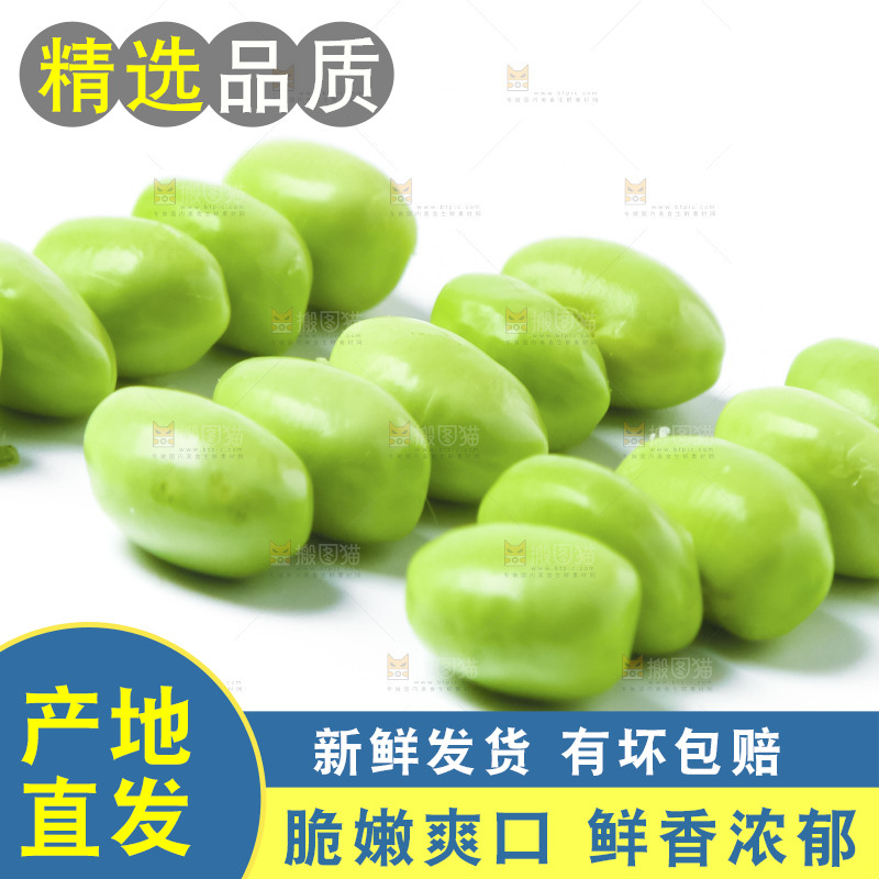 白底上的毛豆