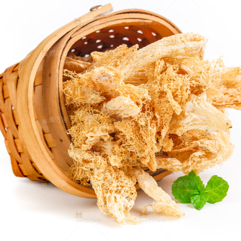 白底上的竹荪