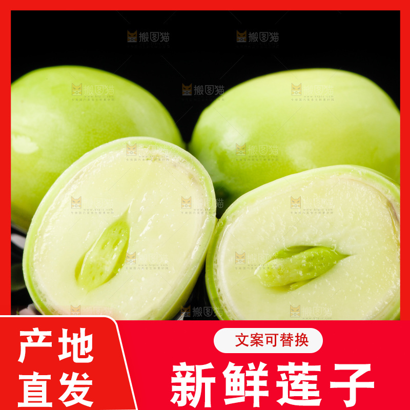 深底上的新鲜莲子