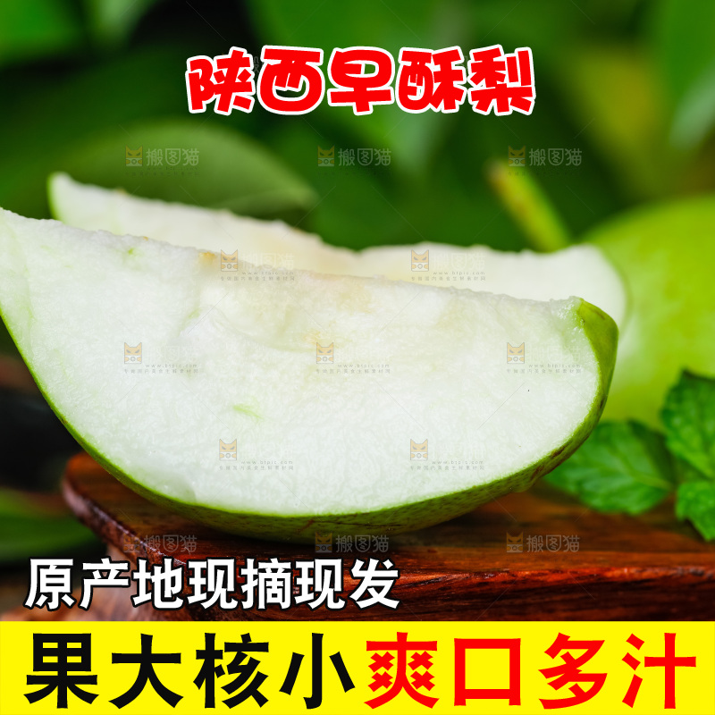 木底上放着陕西早酥梨