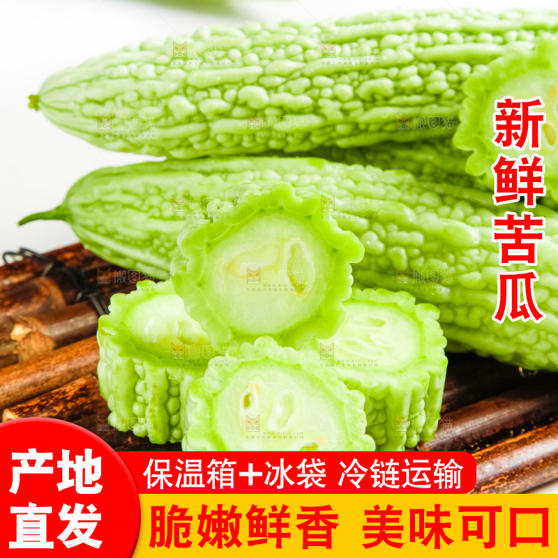 竹底上的长苦瓜