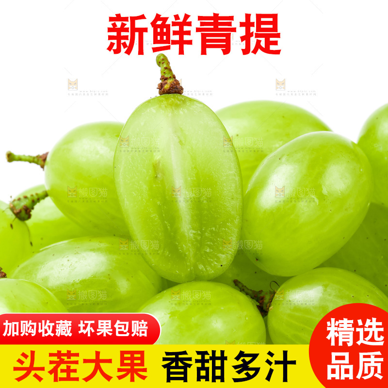 白底上放着维多利亚青提