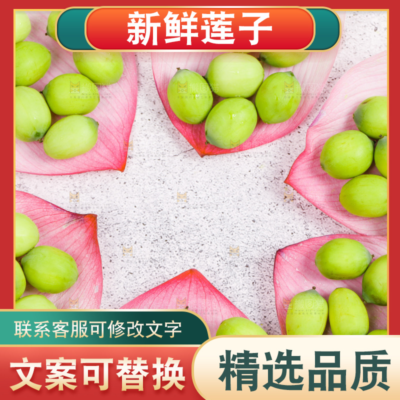 石板上的新鲜莲子