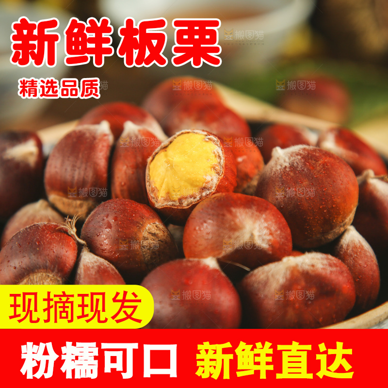碗里装着毛栗子