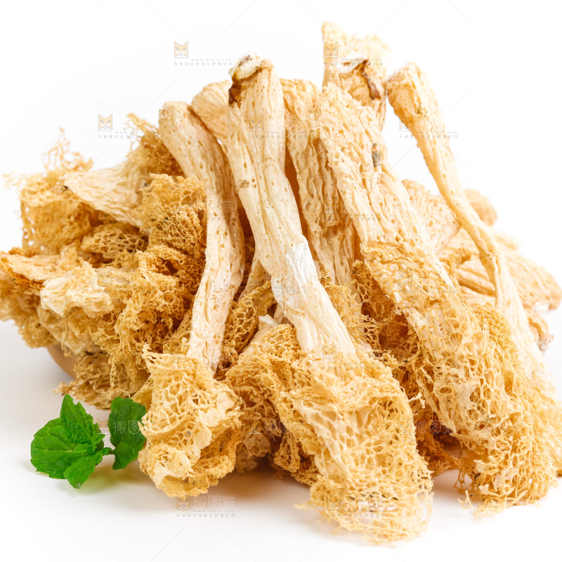 白底上的干竹荪