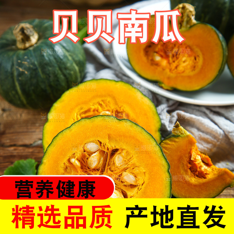 木底上的真贝贝南瓜