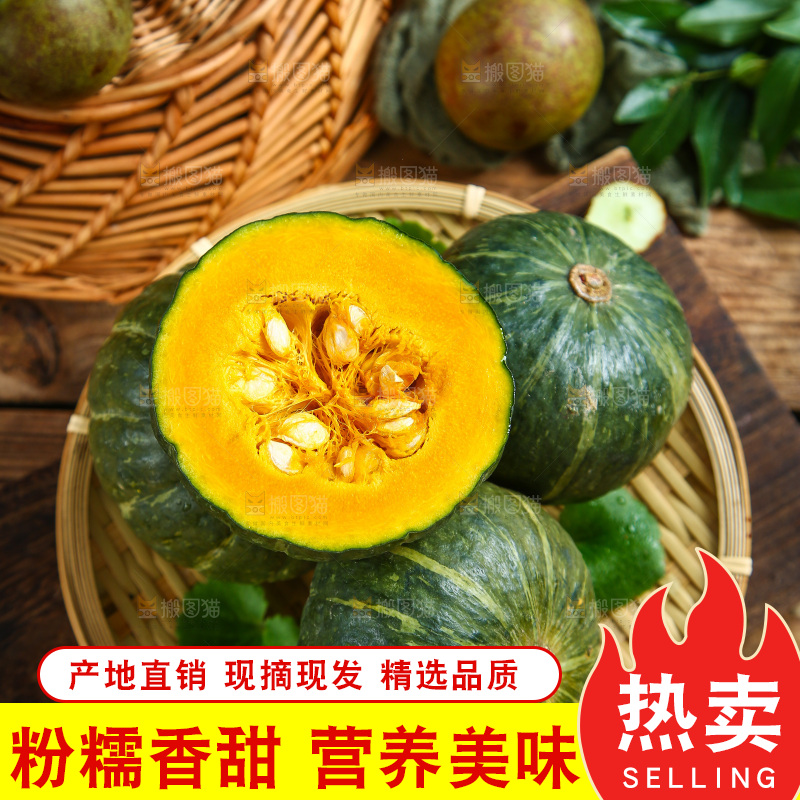 木底上的真贝贝南瓜