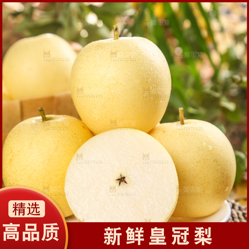 盘子里装着河北皇冠梨