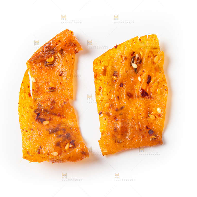 白底上放着辣片