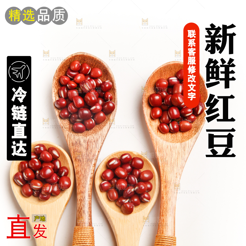 勺子里装着东北红豆