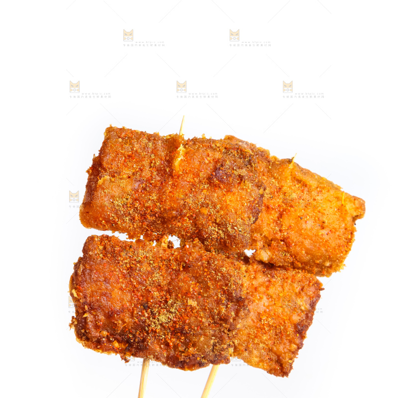 签子上穿着香酥带鱼