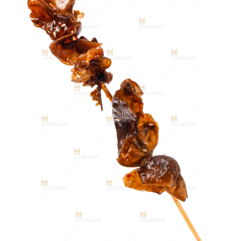 白底上的木耳串