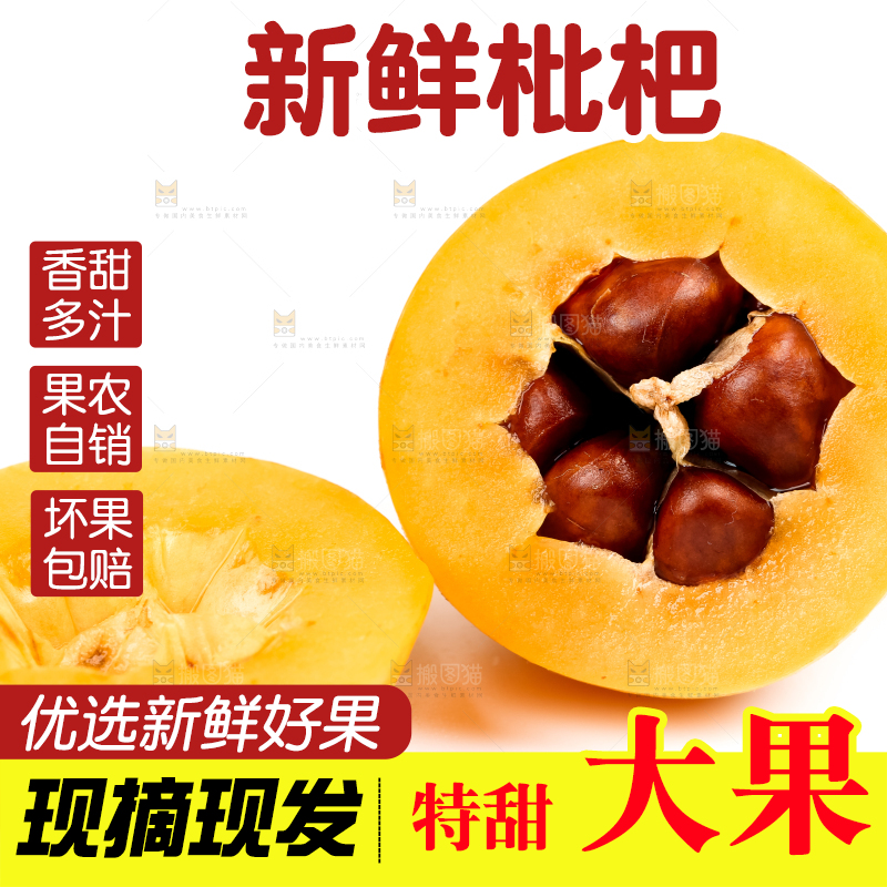 白底上放着攀枝花米易枇杷