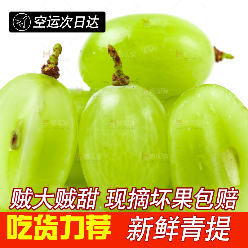 白底上放着维多利亚青提