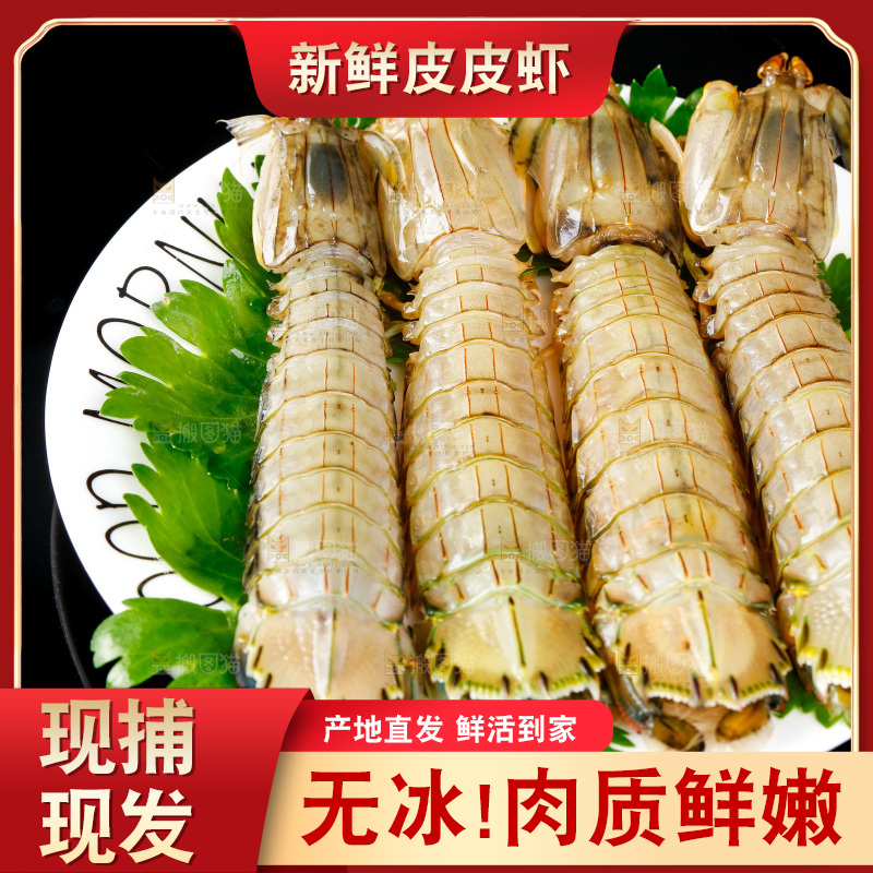 盘子里装着青岛皮皮虾