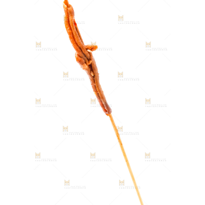 白底上的鸭肠串