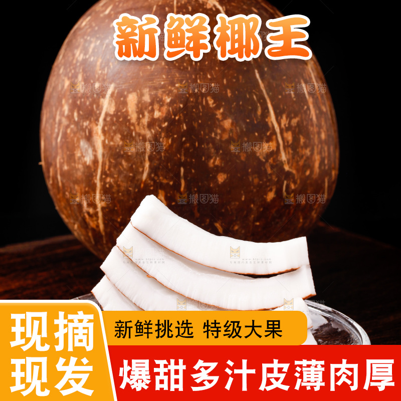 黑底上的椰王