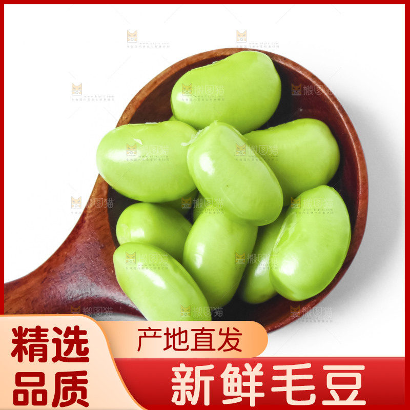 白底上的毛豆