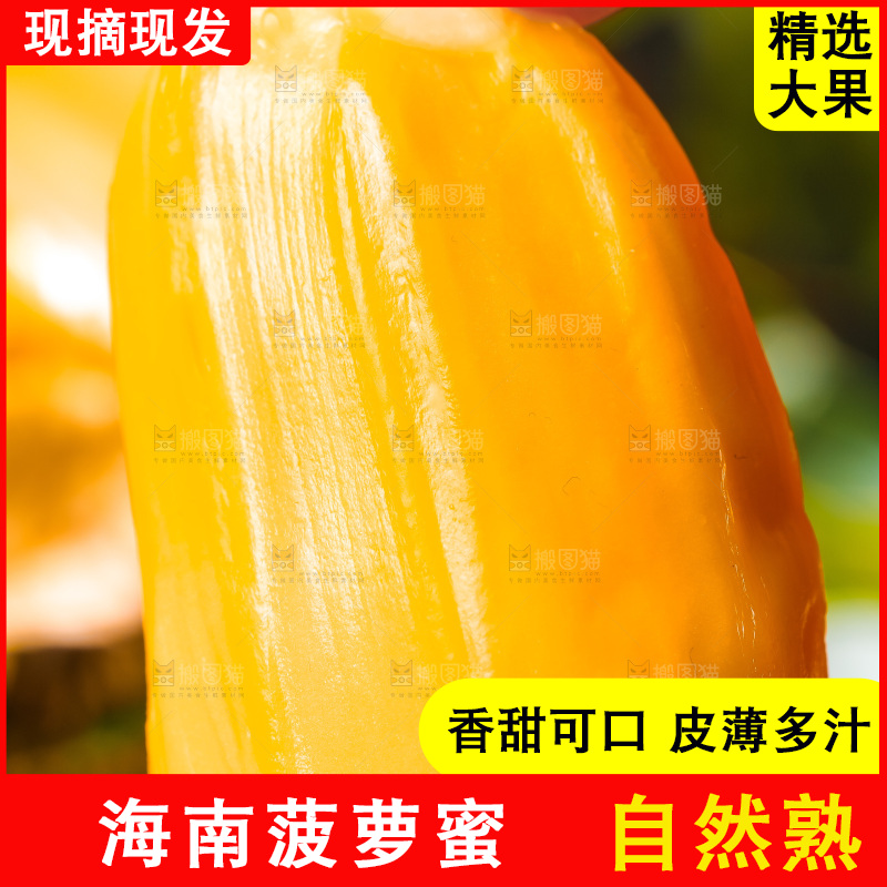 手里拿着新鲜菠萝蜜