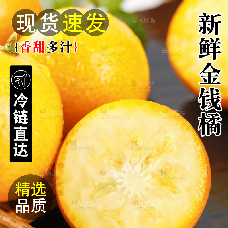 黑石板上的广西金钱橘