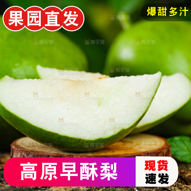 木底上放着陕西早酥梨